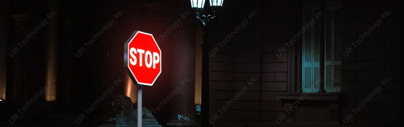 Stop Sign at Night Stop Sign at Night