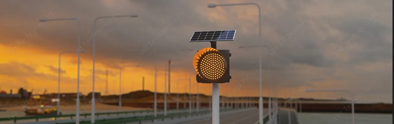 Solar Blinking Traffic Light Yellow Solar Blinking Traffic Light Yellow